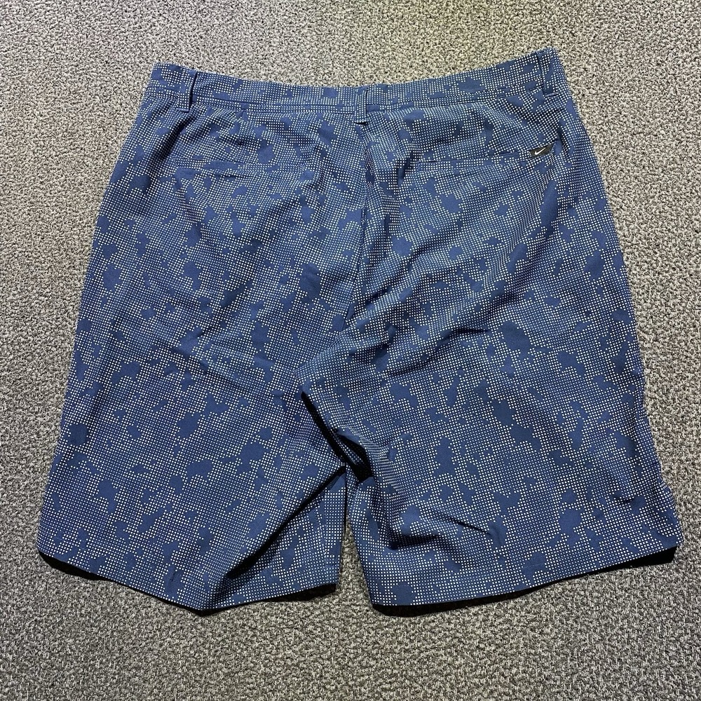 Nike Golf Mens Dri-Fit Camo Shorts 36 Blue Stretch Performance Stretch Lightweig - Picture 2 of 9